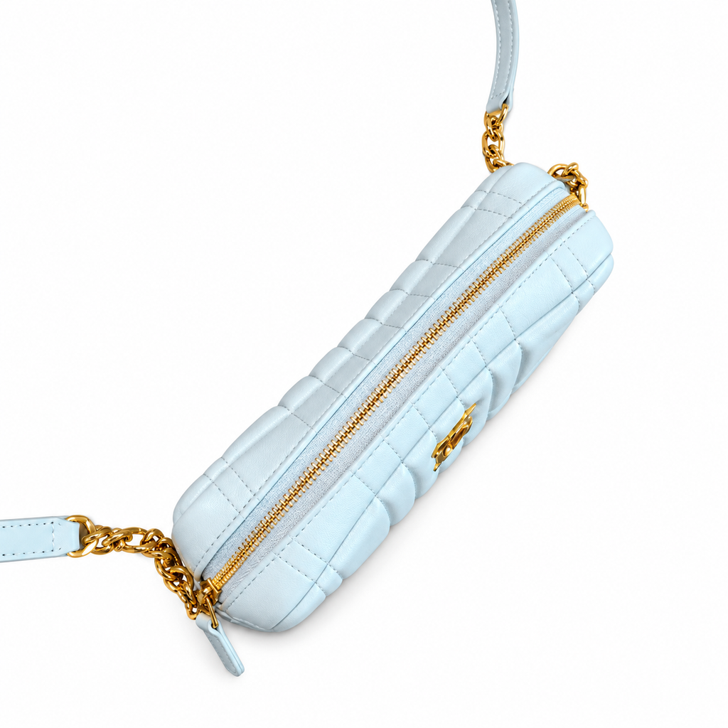 Burberry Light Blue Quilted Camera Bag