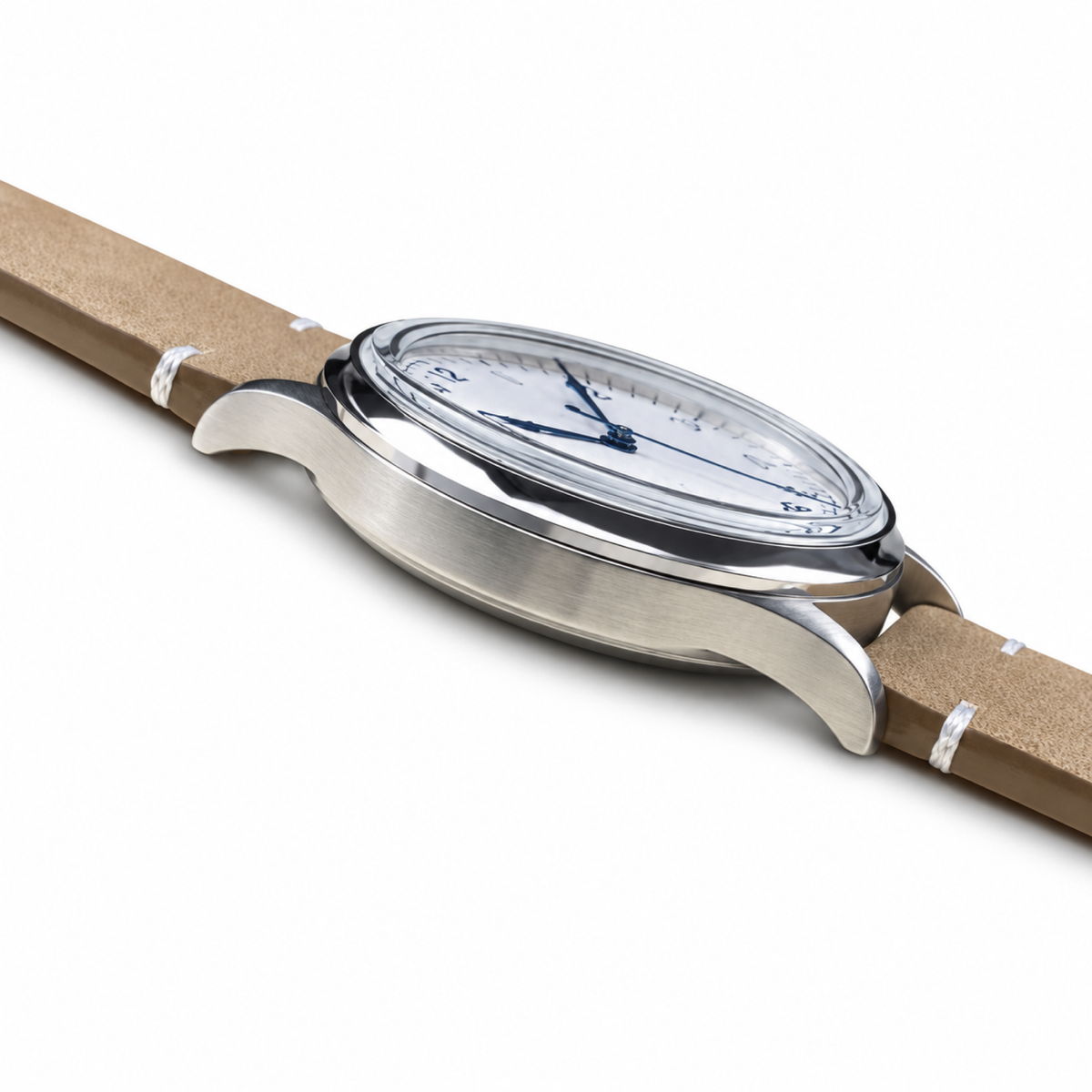 Longines Heritage Military Watch – Swiss Automatic, Ivory Speckled Dial & Sand Leather Strap
