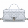 Dior Quilted Cannage Convertible Crossbody Bag with Top Handle