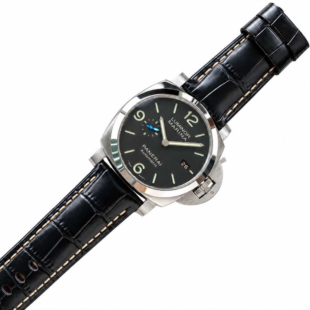 Panerai Luminor Automatic 44mm Men's Steel Watch Brown Dial