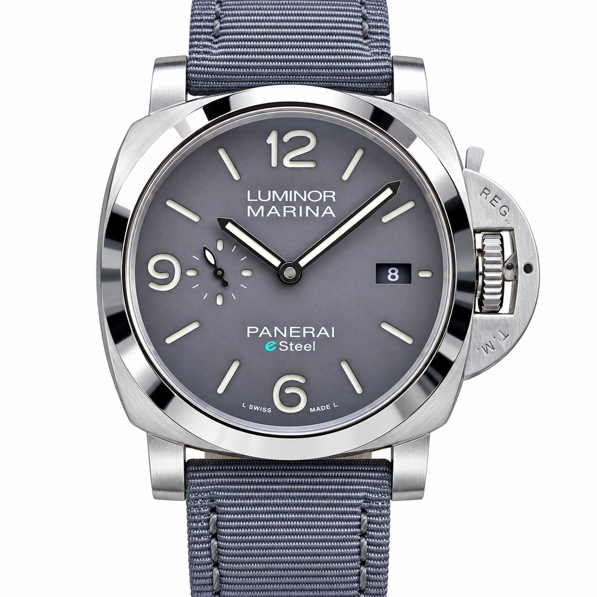 Patek Philippe Aquanaut Automatic 44mm Men's White Gold Watch Blue Dial