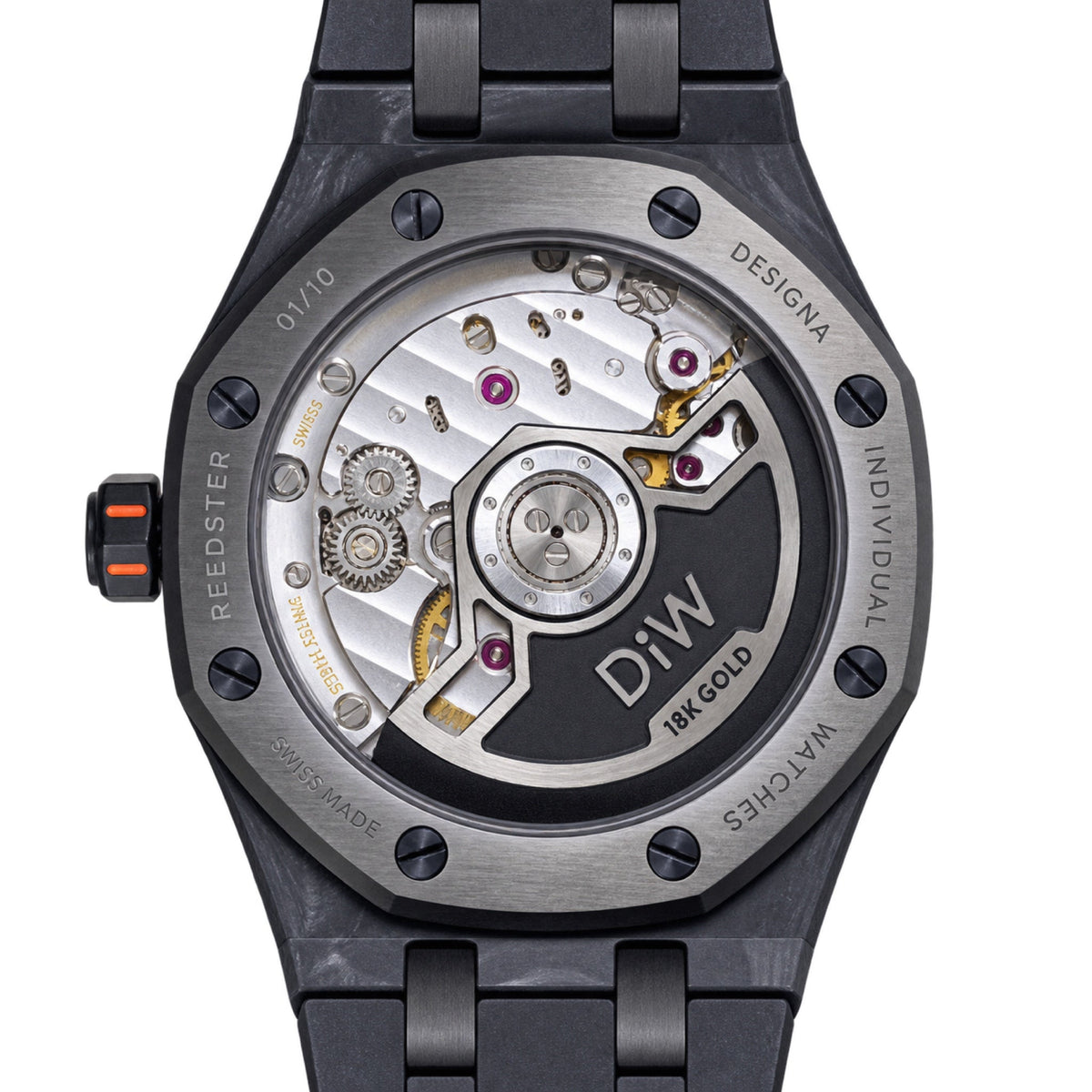 NORQAIN Independence 40mm Carbon Black Orange Watch