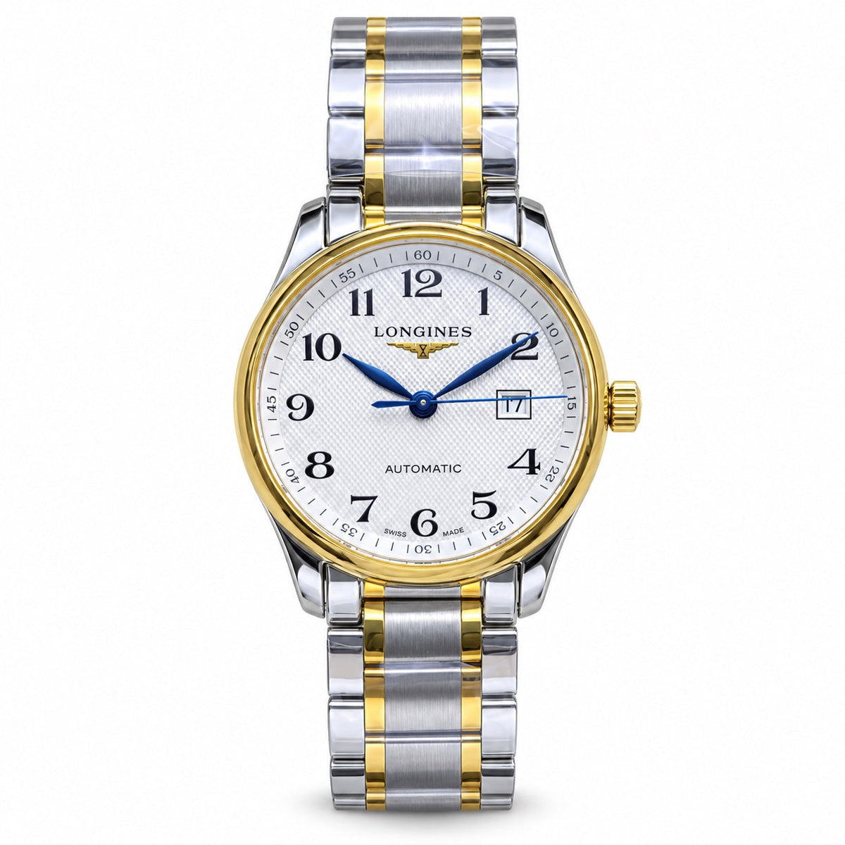 Longines Master Collection White Dial Two-Tone Gold Steel Bracelet Watch