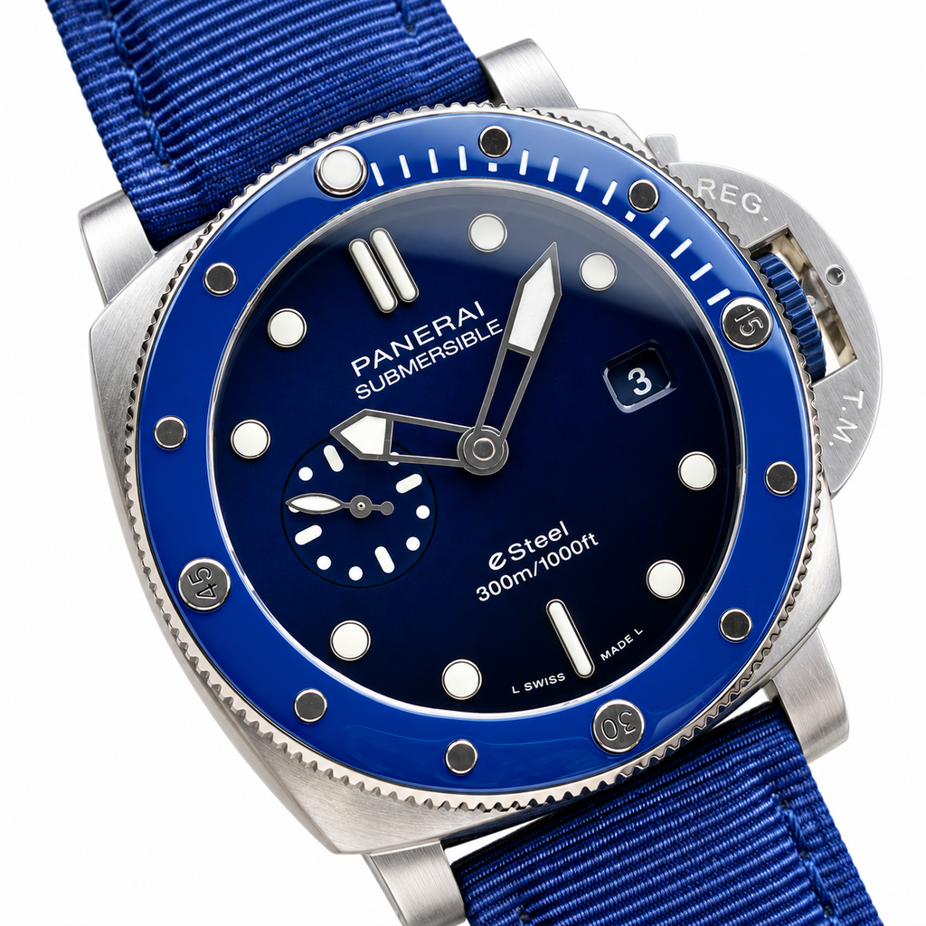 Panerai Luminor Due Automatic 42mm Men's Steel Watch Blue Dial