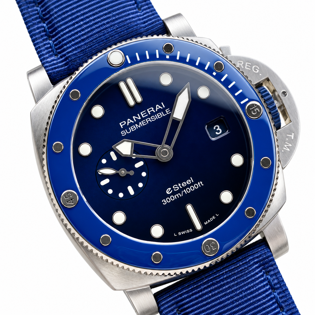 Panerai Luminor Due Automatic 42mm Men's Steel Watch Blue Dial