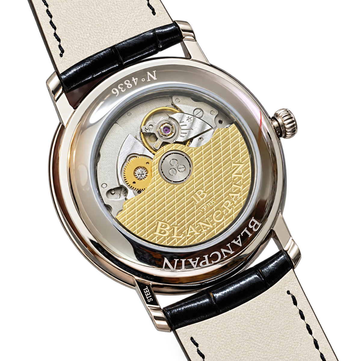 Blancpain Villeret Ultra-Slim Rose Gold Date Black Alligator Watch
