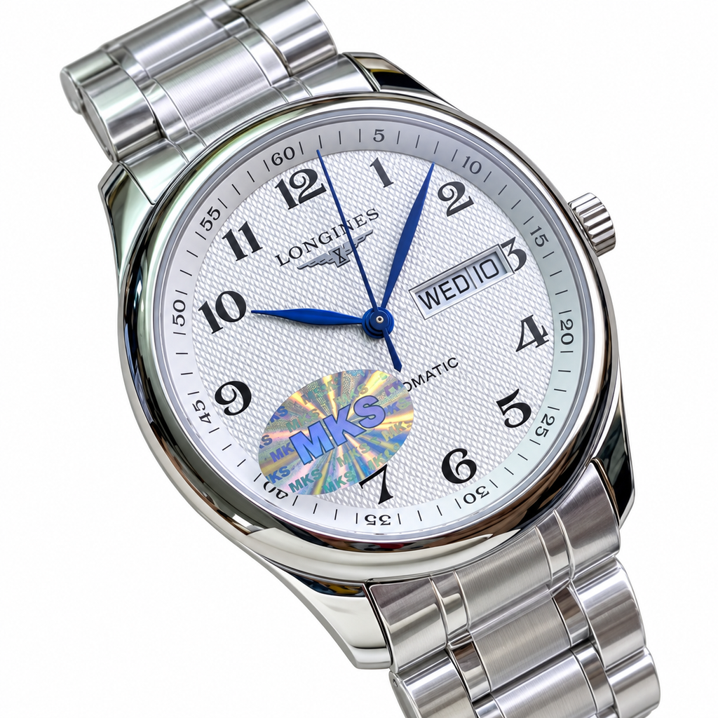 Longines Master Collection White Dial Day-Date Steel Bracelet Watch