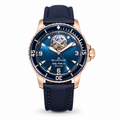 Blancpain Fifty Fathoms Tourbillon 18k rose gold blue dial with flying tourbillon and navy canvas strap