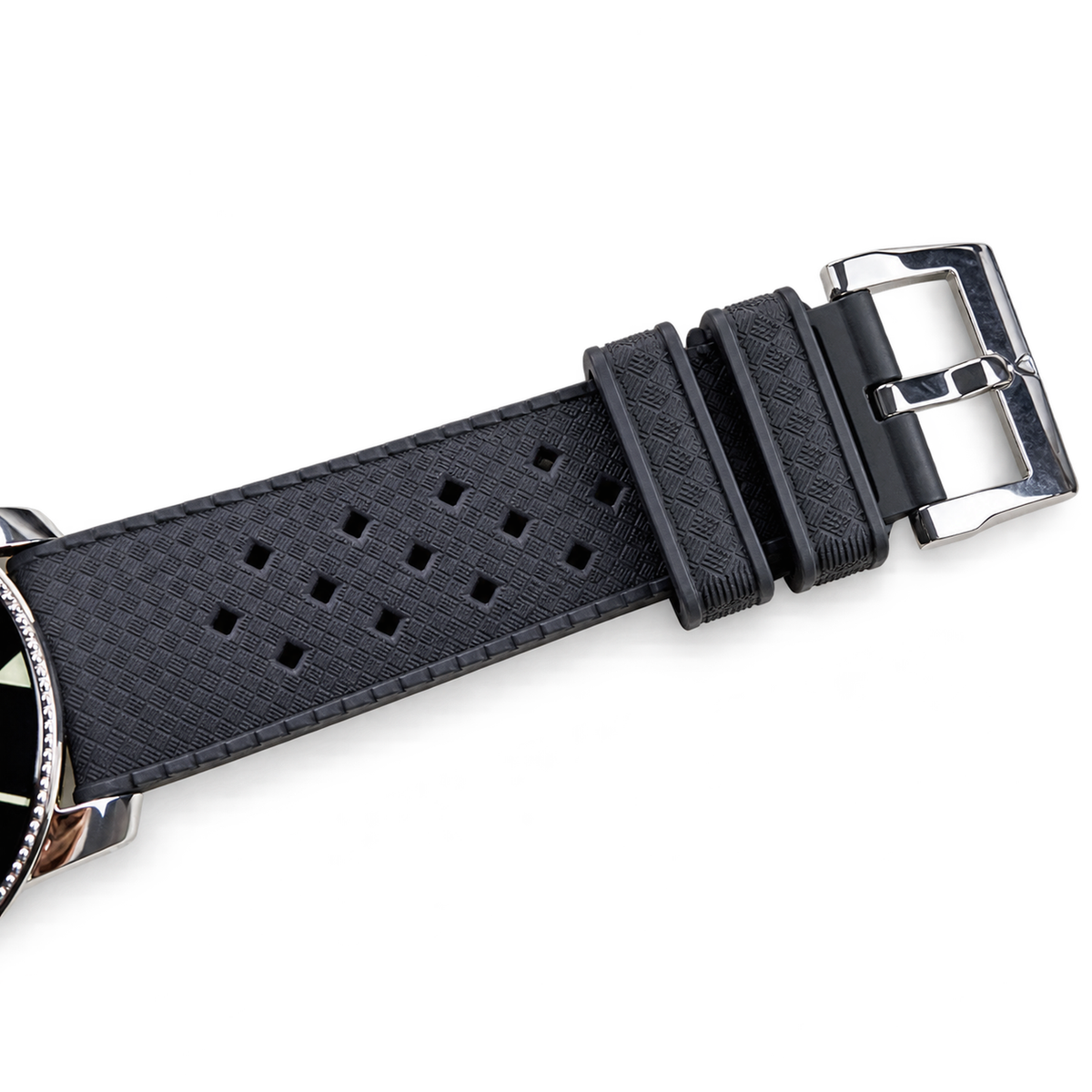 Blancpain Fifty Fathoms No Rad Black Lume Dots Power Reserve Rubber Diver Watch