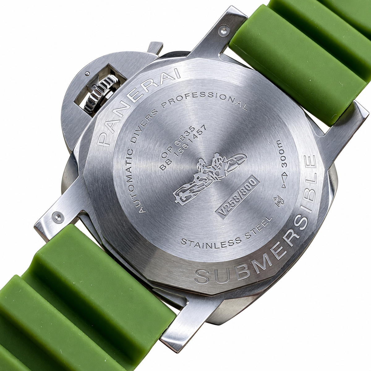 Panerai Luminor Automatic 44mm Men's Steel Watch Salmon Red Dial