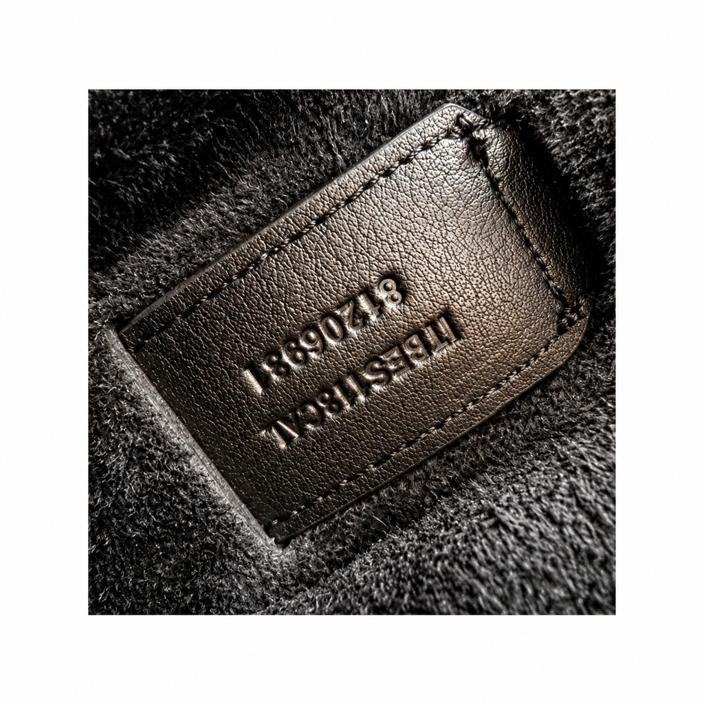 Burberry Black Saddle Bag with Check Strap