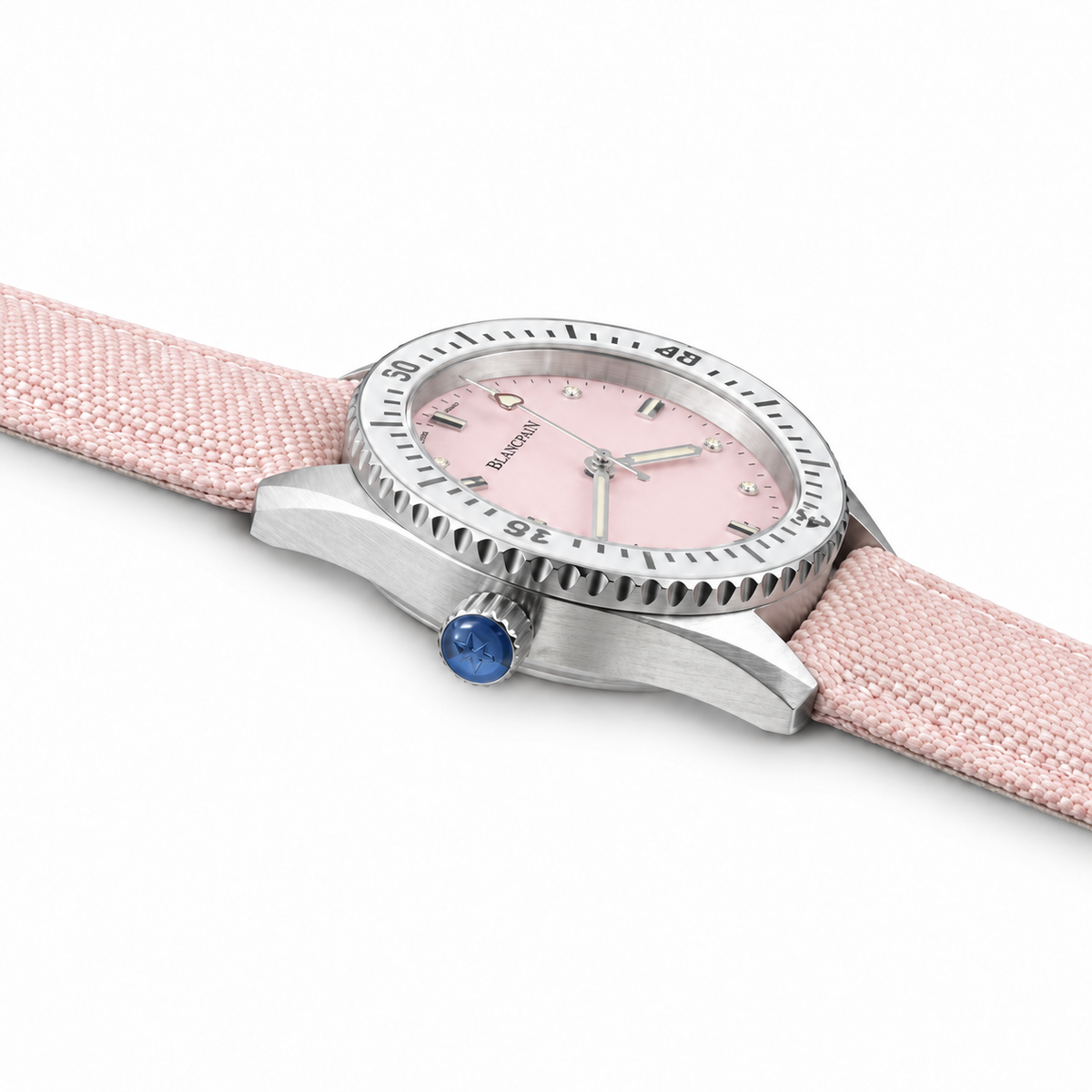 Blancpain Fifty Fathoms Bathyscaphe Pink Dial Dive Watch