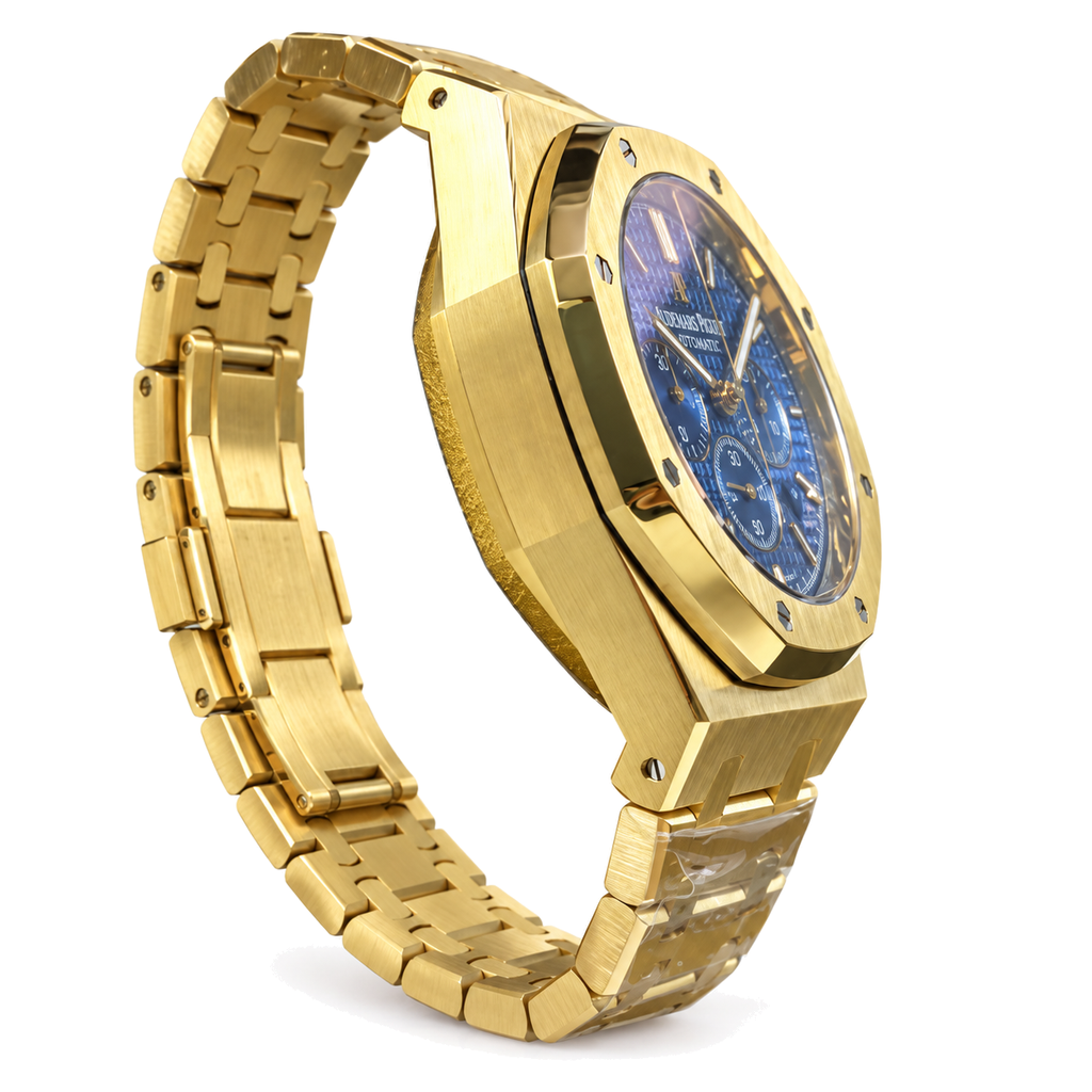 Audemars Piguet Royal Oak Chronograph Yellow Gold Blue Dial