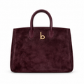 Burberry Burgundy Tote with Shoulder Strap