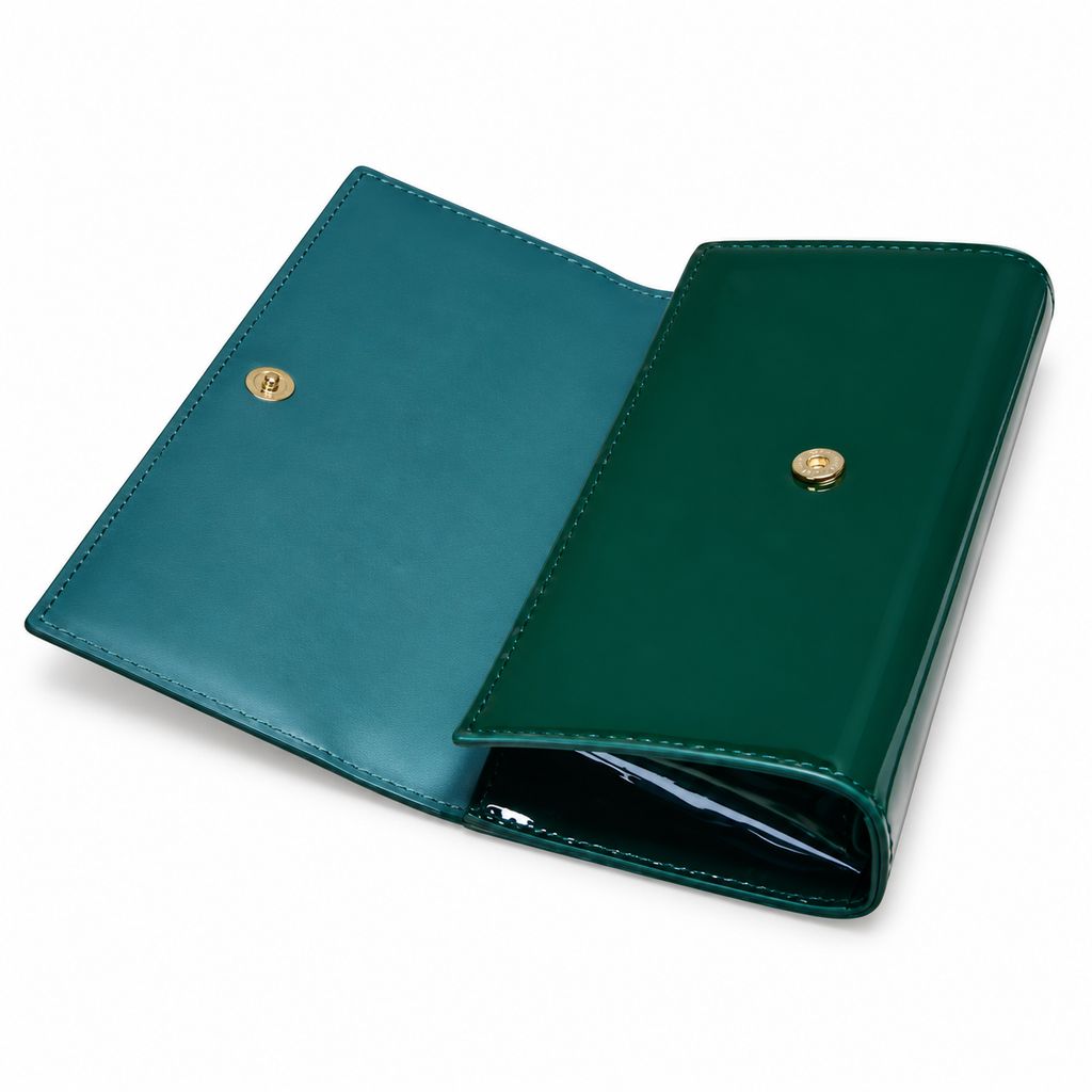 Saint Laurent Cassandre Clutch – Green Patent