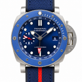 Panerai Submersible Automatic 44mm Men's Steel Watch Orange Dial