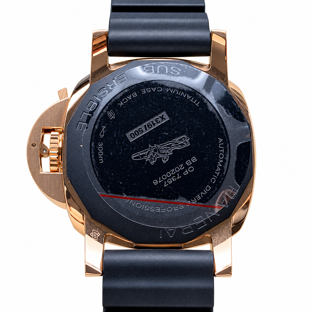 Panerai Luminor Automatic 44mm Men's Steel Watch Navy Blue Dial