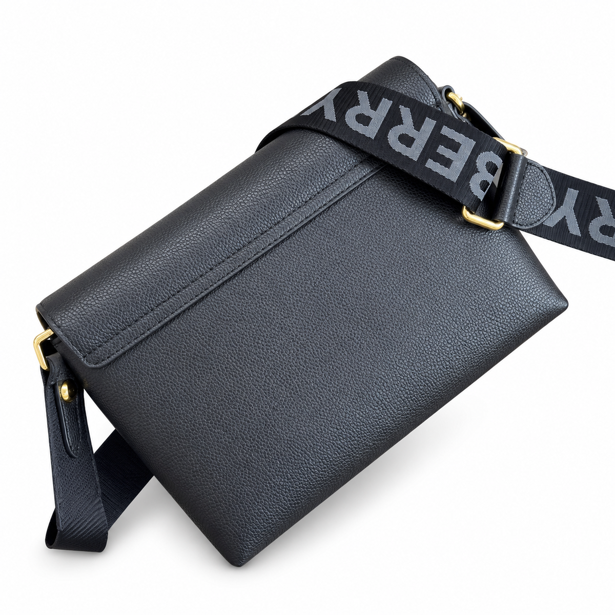 Burberry Check Trim Leather Crossbody Bag