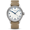 Longines Heritage Military Watch – Swiss Automatic, Ivory Speckled Dial & Sand Leather Strap